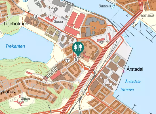Karta over Liljeholmsvägen