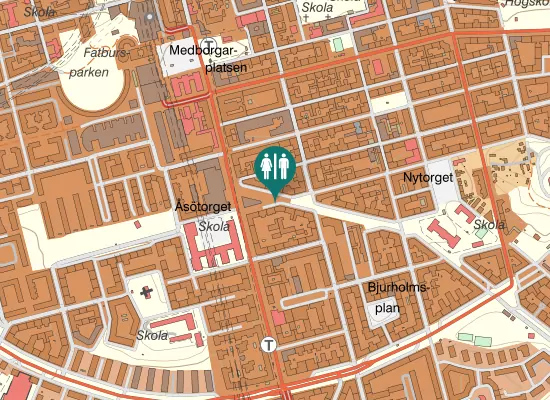 Karta over Skånegatan