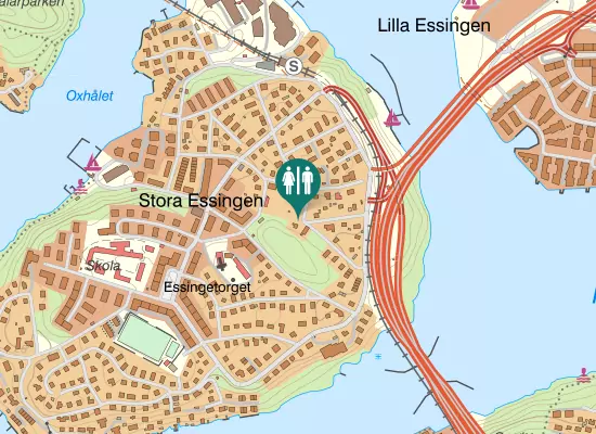 Karta over Essinge Kyrkväg 3