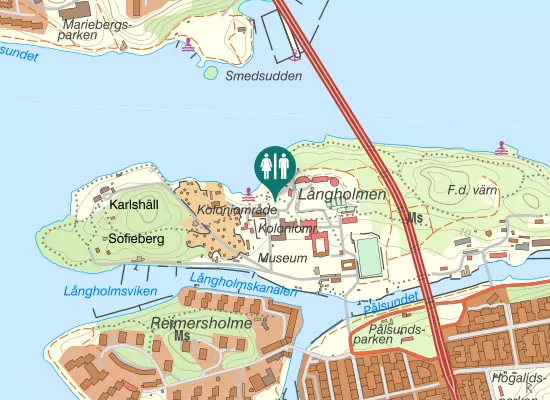Karta över Långholmsmuren