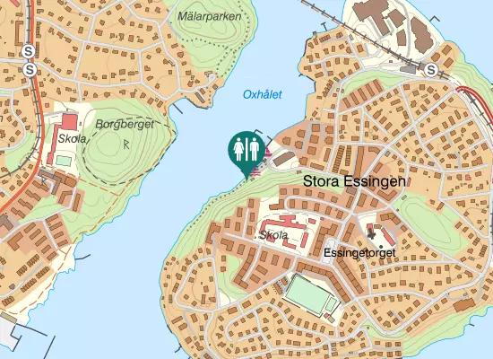 Karta over Essingestråket