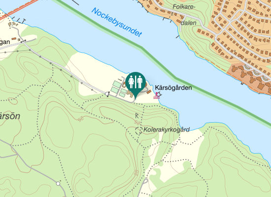 Karta over Brostugans väg