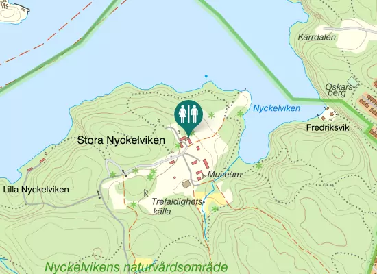 Karta over Nyckelviksvägen