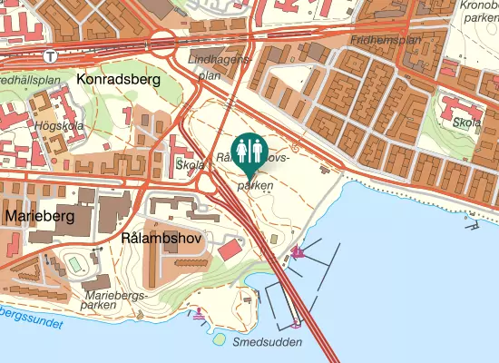 Karta över Västerbronedfarten