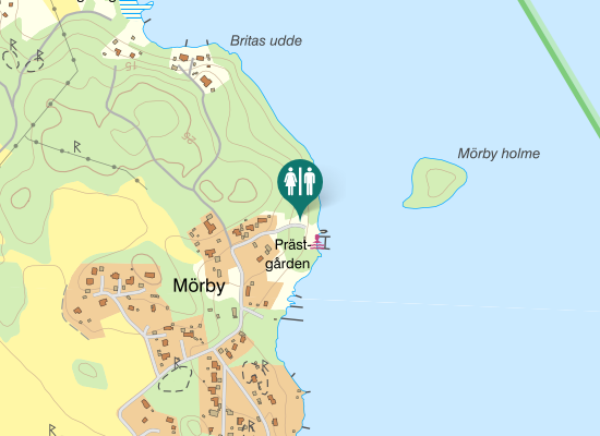 Karta över Mörby Prästgårdsväg