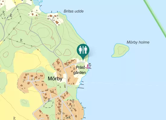 Karta over Mörby Prästgårdsväg