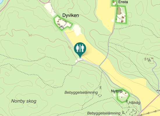 Karta over Dyviksvägen