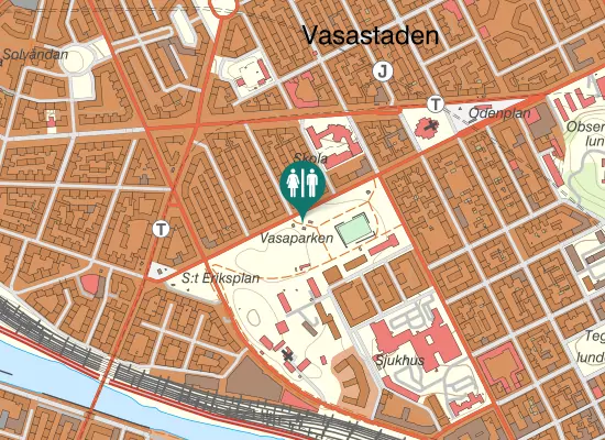 Karta över Odengatan