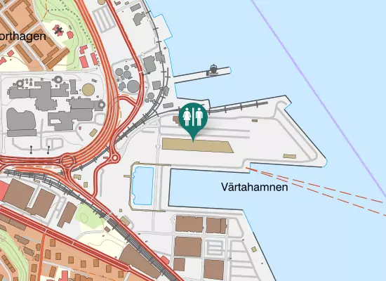 Karta över Hamnpirsvägen 10
