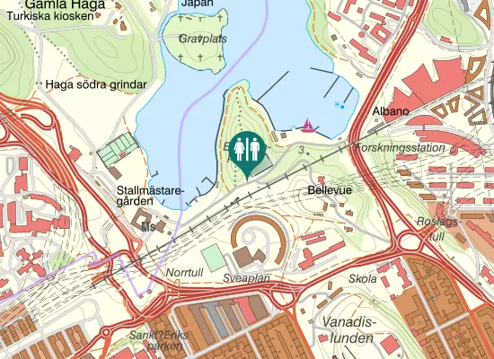 Karta over Brunnsviksvägen