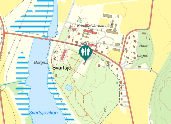 Karta over Svartsjövägen