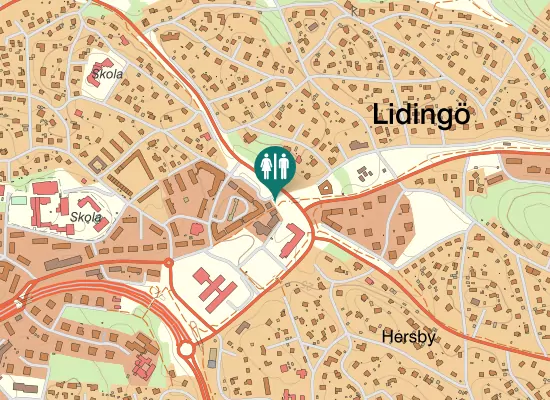 Karta over Stockholmsvägen