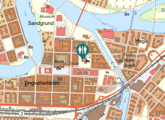 Karta over Västra Kyrkogatan 2