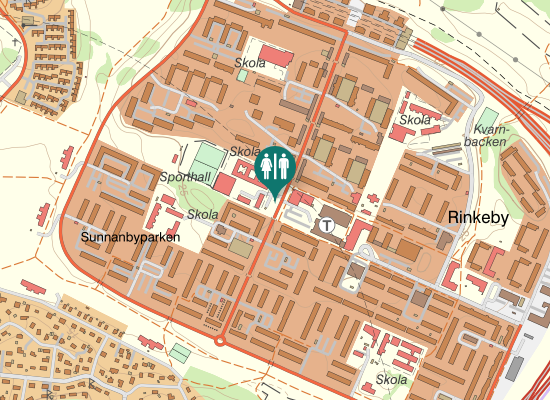 Karta över Rinkebystråket