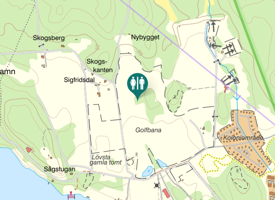 Karta over Sigfridsdalsvägen