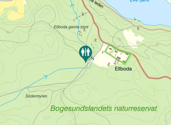 Karta over Ellboda skogsväg