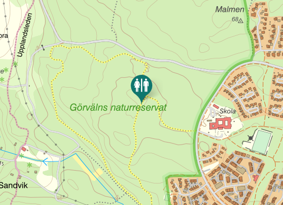 Karta over Vattenverksvägen