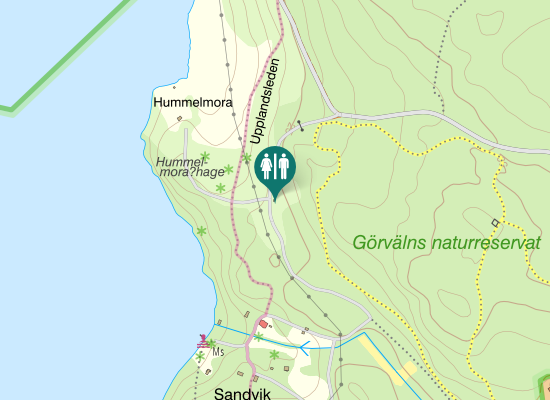 Karta over Sandviks gårdsväg