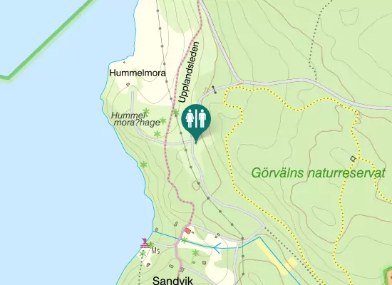 Karta over Sandviks gårdsväg