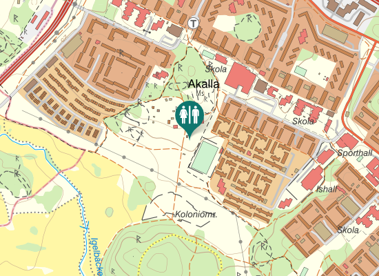 Karta över Akallastigen