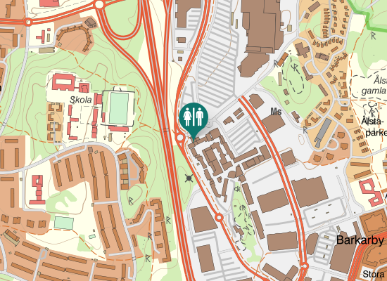 Karta över Flyginfarten