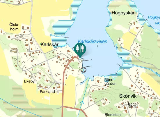 Karta over Karlskärsvägen