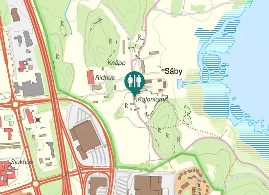 Karta over Säby gårds väg