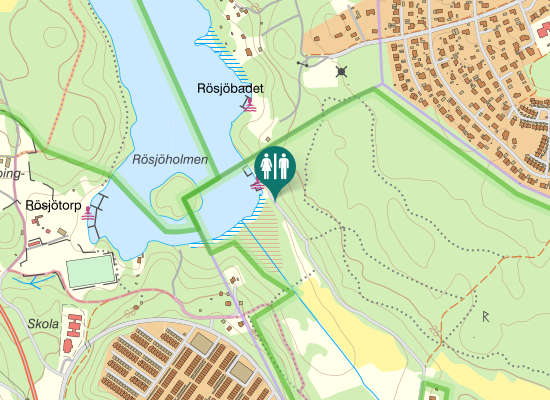 Karta över Eneby skogsväg