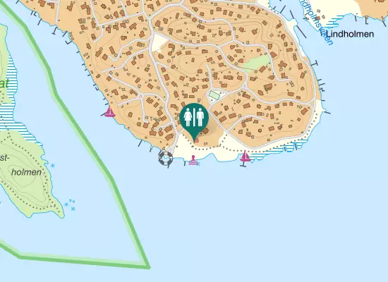 Karta over Strandpromenaden