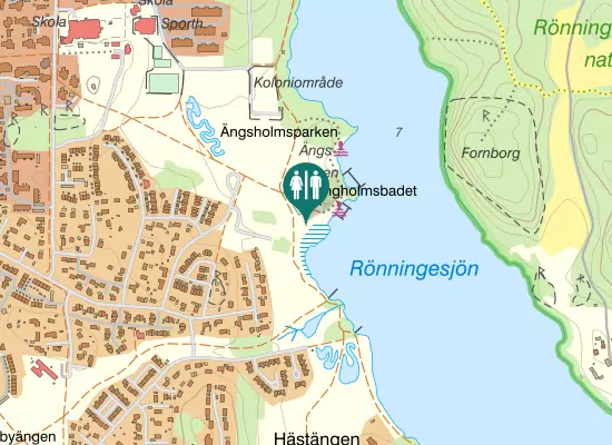 Karta over Ängsholmsvägen