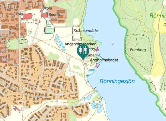 Karta over Ängsholmsvägen