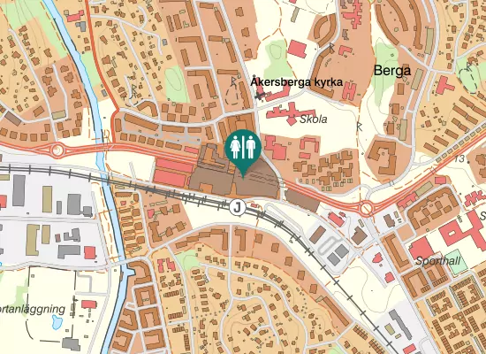 Karta over Åkersbergatunneln