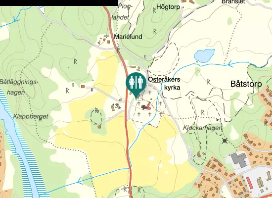 Karta over Össebyvägen