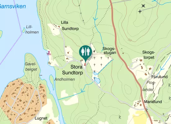 Karta over Sundtorpsvägen