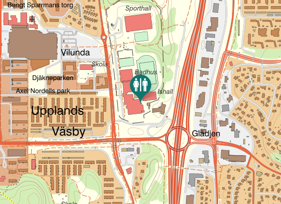 Karta over Hotellvägen