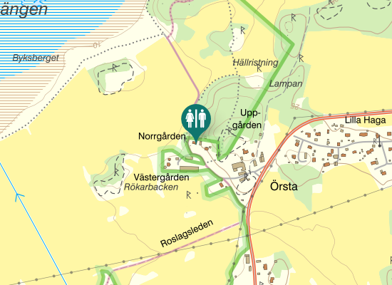 Karta over Roslagsleden