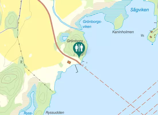 Karta över Grönborgsvägen