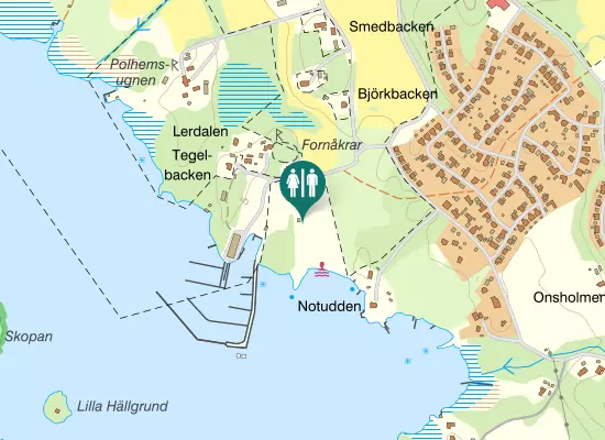 Karta över Gäddeholms gård