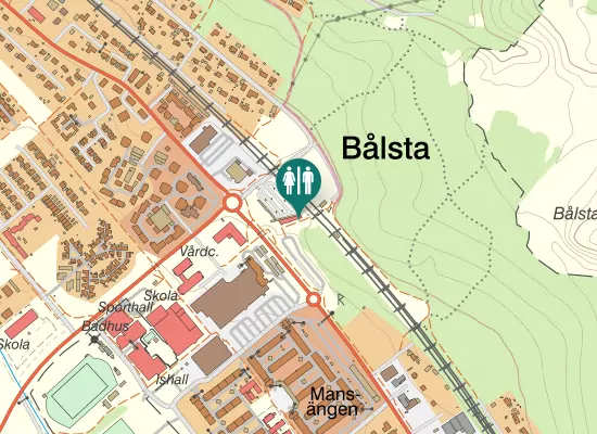 Karta over Stockholmsvägen