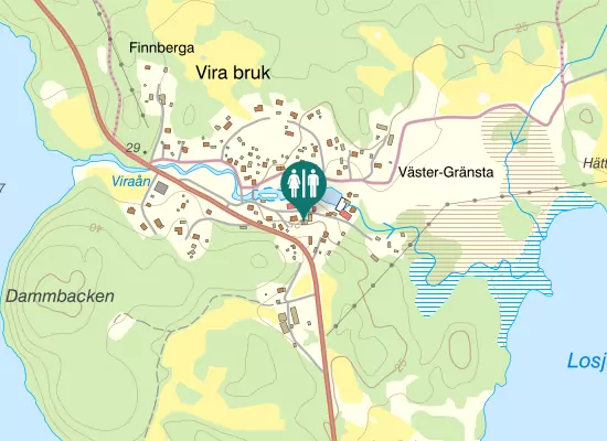 Karta over Bruksgårdsvägen