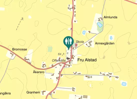 Karta over Fru Alstad byaväg
