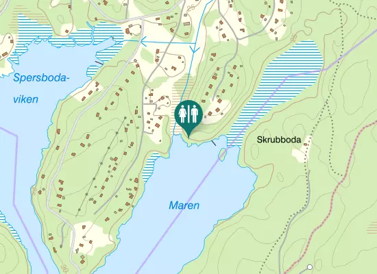 Karta over Spersboda röd