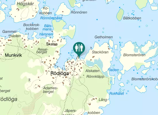 Karta över Blå Stigen