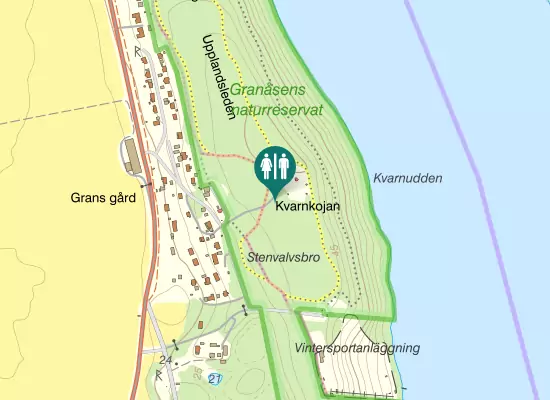Karta over Granåsen 2km