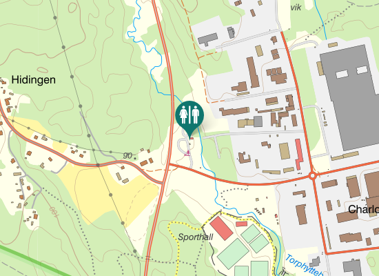 Karta över Fotbollsgatan