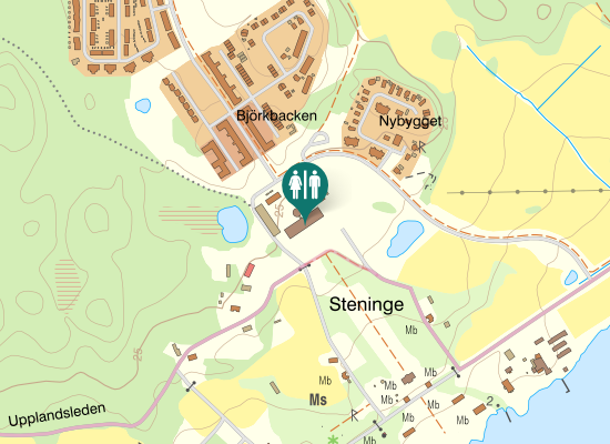 Karta over Steninge slottsväg