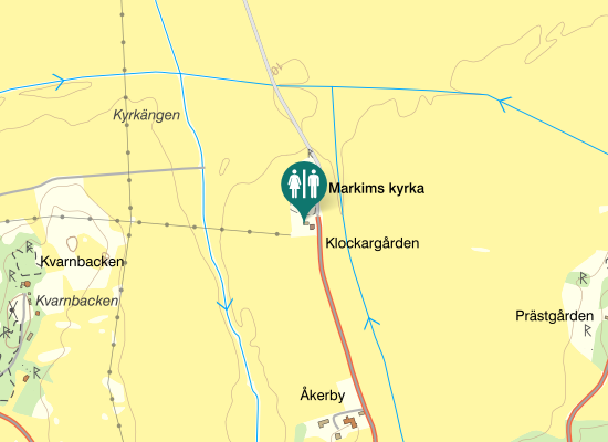 Karta över Markims Kyrkväg
