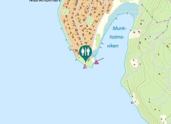 Karta över Munkholmsvägen
