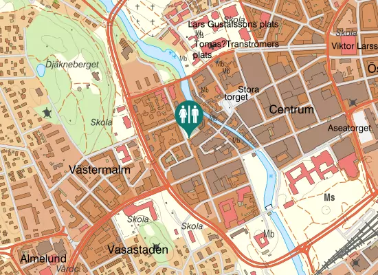 Karta over Slottsgatan