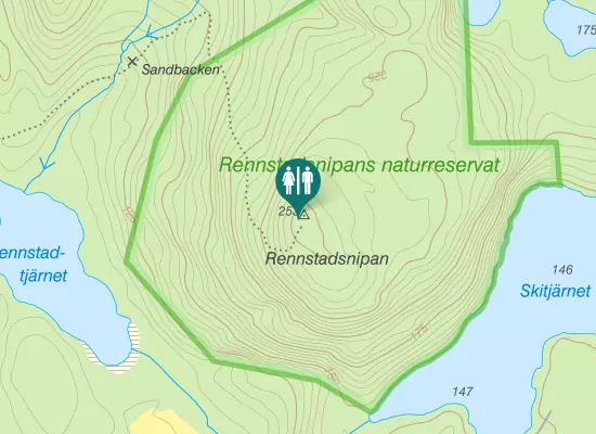 Karta över Rennstadsnipan Syd